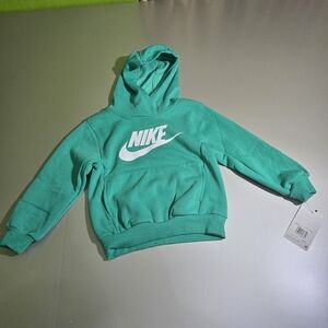 Nike Kids Pullover Hoodie Green Teal Swoosh Logo NWT